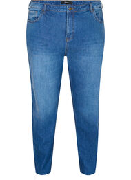Cropped mom fit Mille jeans med løs pasform, Blue denim