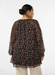 Tunika med blomsterprint og A-form, Sort, Model image number 2