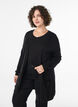 Lang strikcardigan i viskosemix., Sort, Model image number 0
