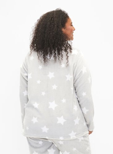 Langærmet bluse med stjerner, Grey Star, Model image number 1