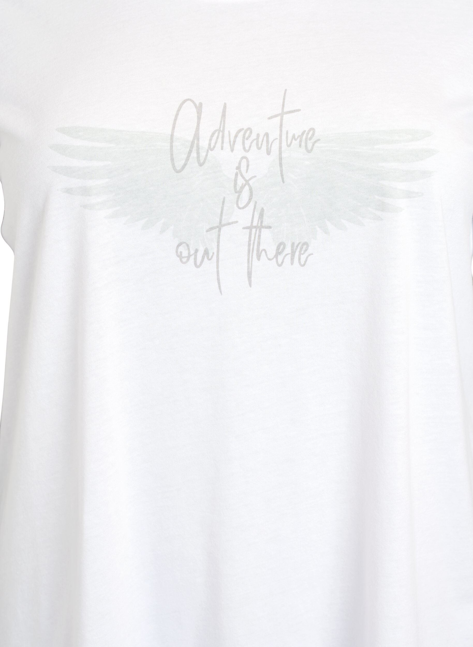 Zizzi FLASH - T-shirt med motiv, Hvid, Packshot image number 2