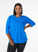 Tr&aelig;ningsbluse med 3/4 &aelig;rmer., Bl&aring;, Model image number 0