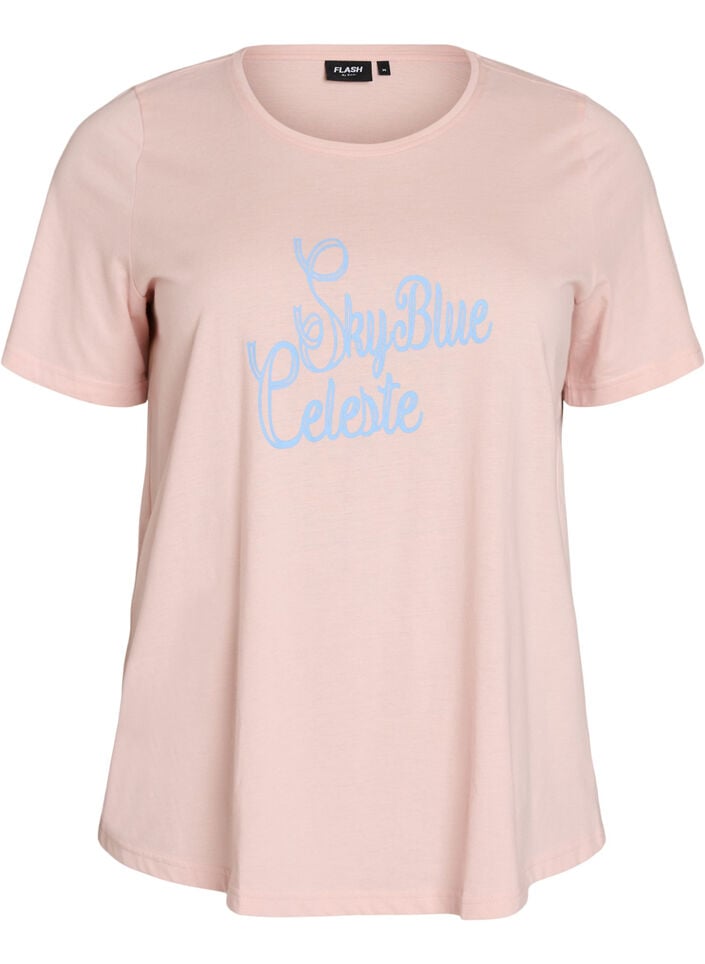T-shirt med motiv, Lyser&oslash;d, Packshot image number 0