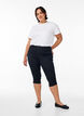 H&oslash;jtaljede Amy capri jeans med super slim fit, Sort, Model image number 0