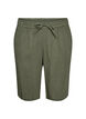 L&oslash;se shorts i bomuldsmusselin med h&oslash;j talje, Gr&oslash;n, Packshot image number 0