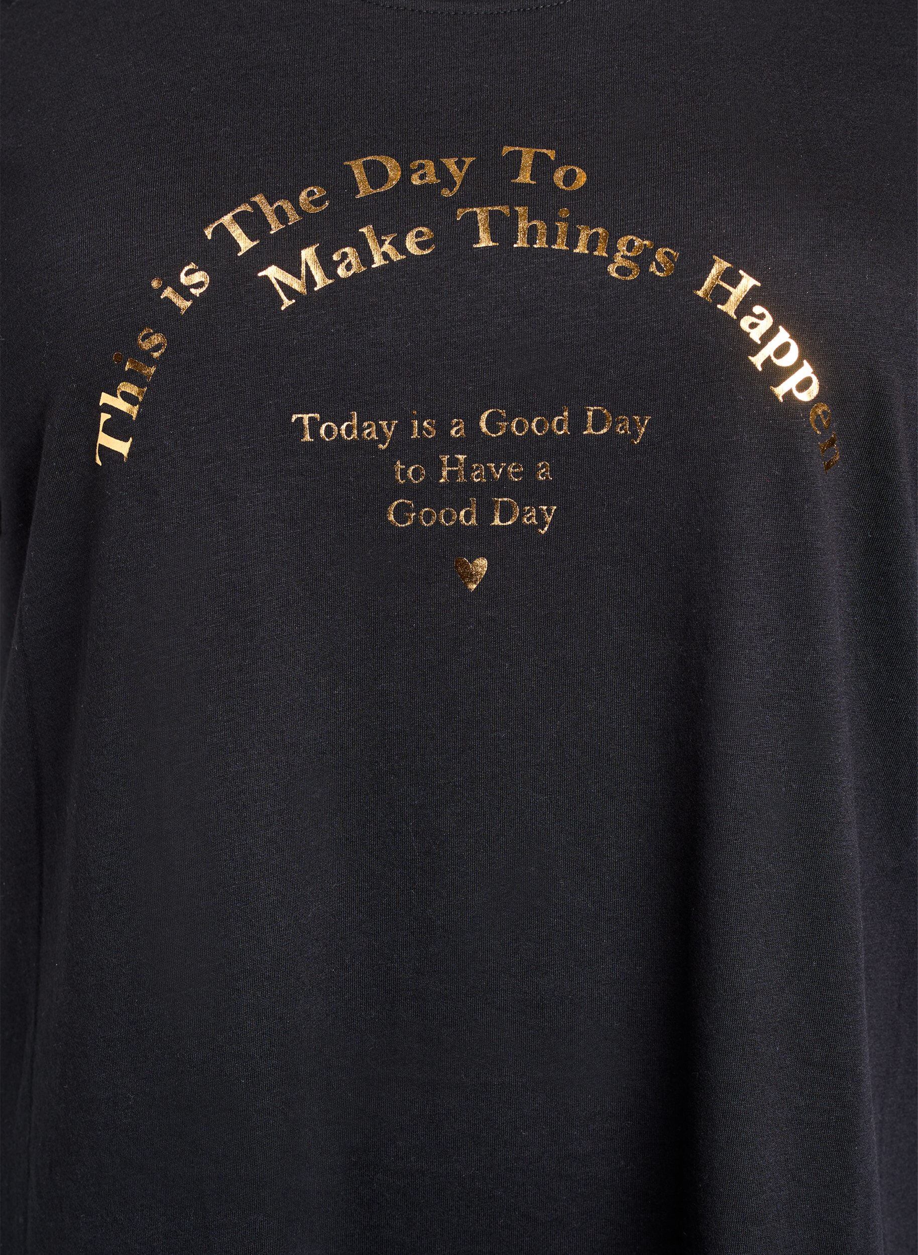 Zizzi FLASH - T-shirt med motiv, Sort, Packshot image number 2