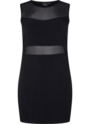 Ærmeløs kjole med slim fit, Black, Packshot image number 0