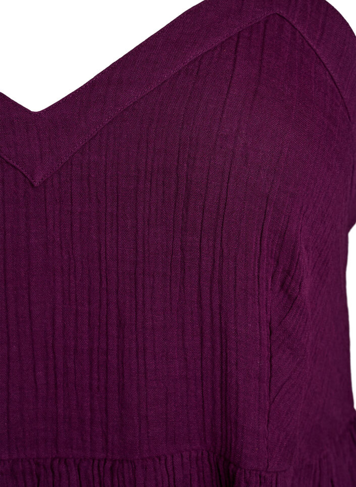 Strandkjole i bomuld med smalle stropper, Lilla, Packshot image number 2