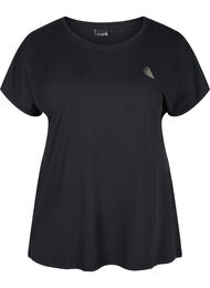 Kortærmet trænings t-shirt, Black, Packshot