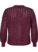 Strikket cardigan med hulmønster, Mørk Bordeaux, Packshot image number 1
