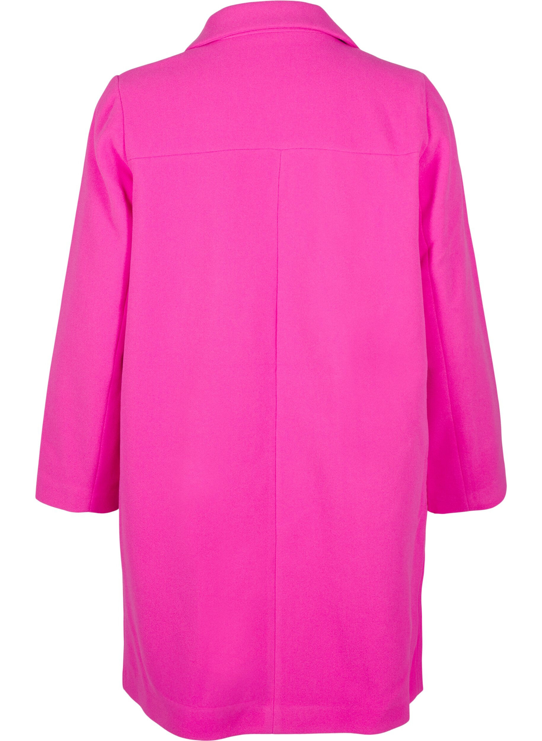 Zizzi Frakke med dobbeltradet knaplukning, Raspberry Rose, Packshot image number 1