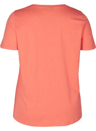 Kortærmet t-shirt med print, Living Coral BLESSED, Packshot image number 1