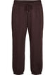 Sweatpants med h&oslash;j talje og bindeb&aring;nd, Brun, Packshot image number 0