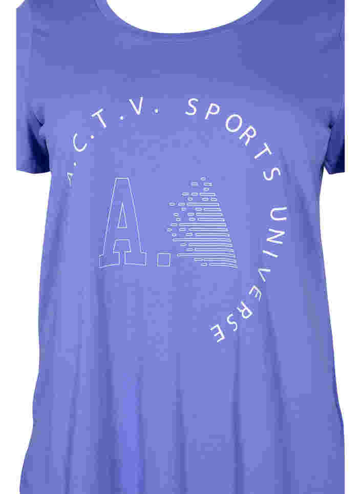 Trænings t-shirt med print, Very Peri A.C.T.V, Packshot image number 2