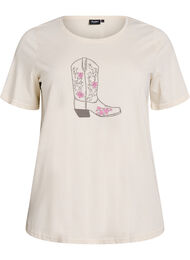 T-shirt med motiv , Vanilla