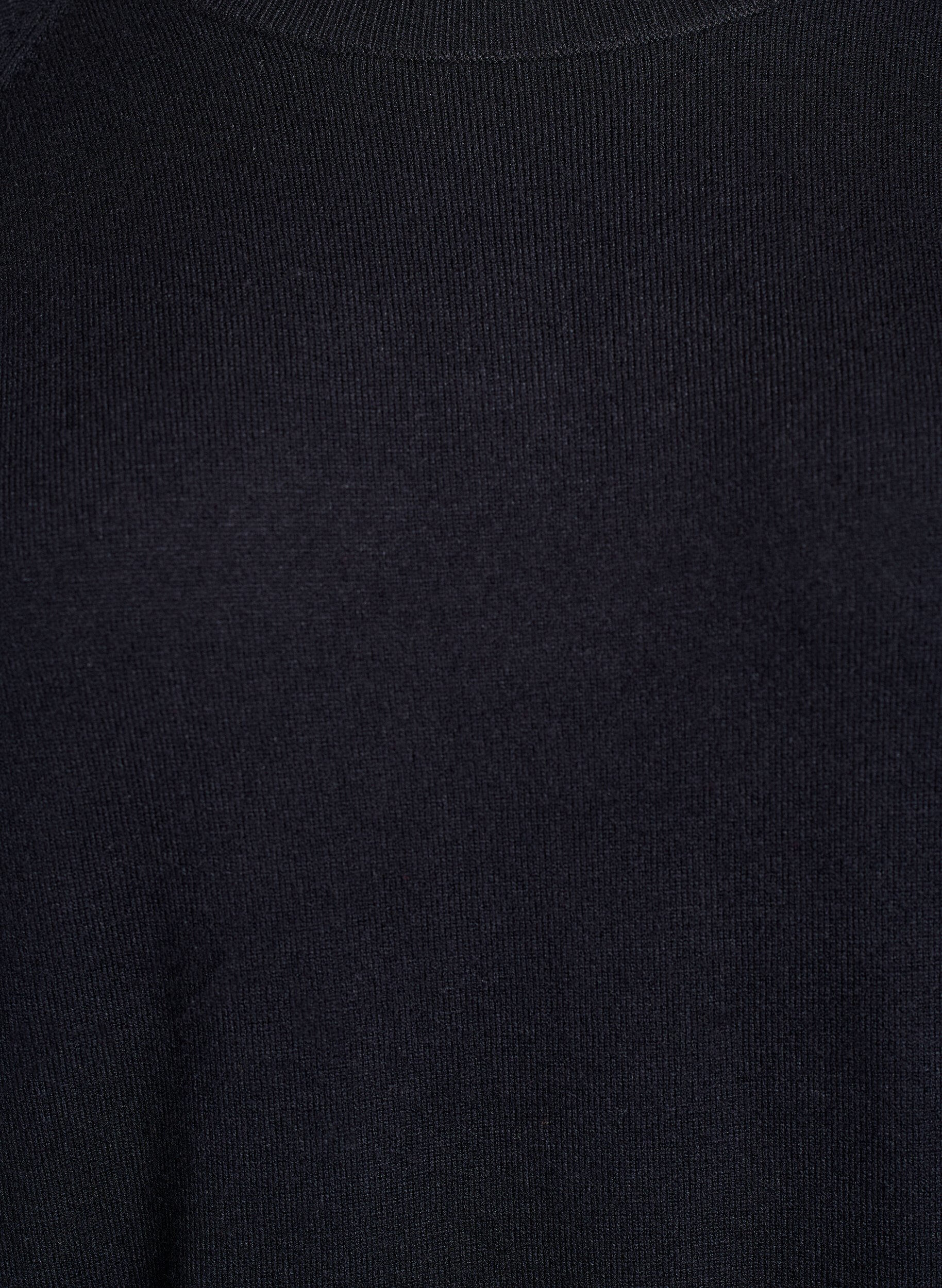 Zizzi Kort strikkjole med raglan&aelig;rmer, Sort, Packshot image number 2