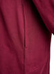 Lang bomulds sweat cardigan med hætte, Mørk Bordeaux, Packshot image number 3