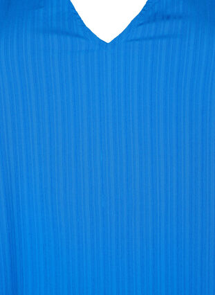 Stribet bluse med 1/2 ærmer, Victoria blue, Packshot image number 2