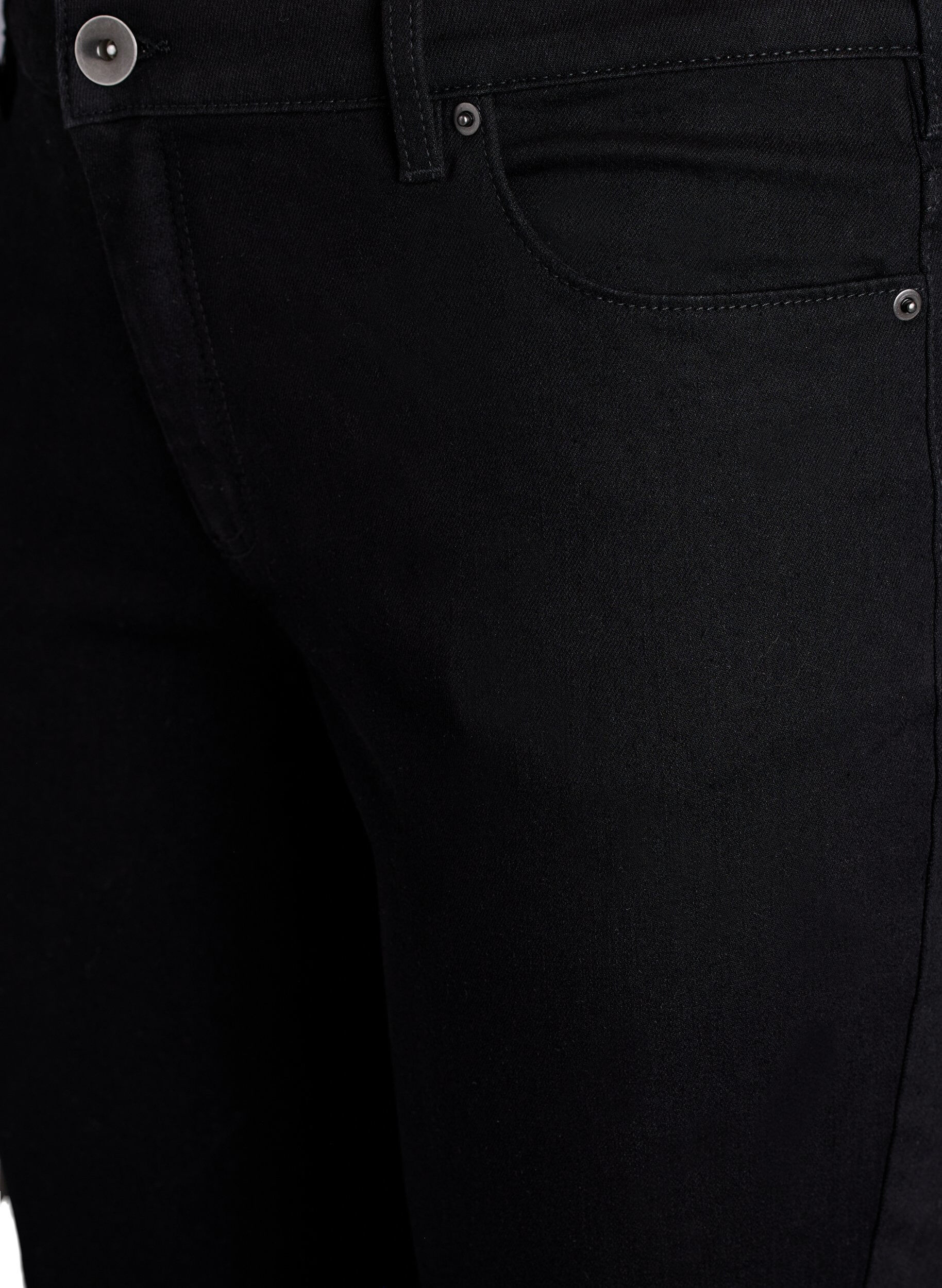 ZizziSlim fit Emily jeans med regul&aelig;r talje, Sort, Packshot image number 2