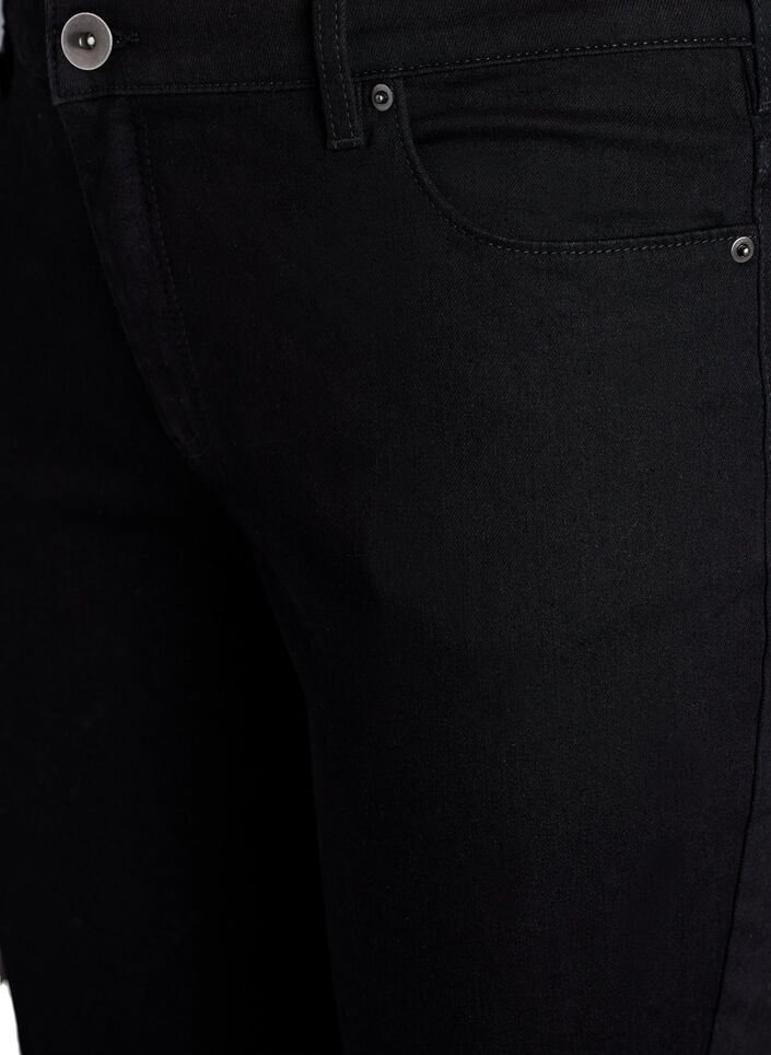 Slim fit Emily jeans med regul&aelig;r talje, Sort, Packshot image number 2