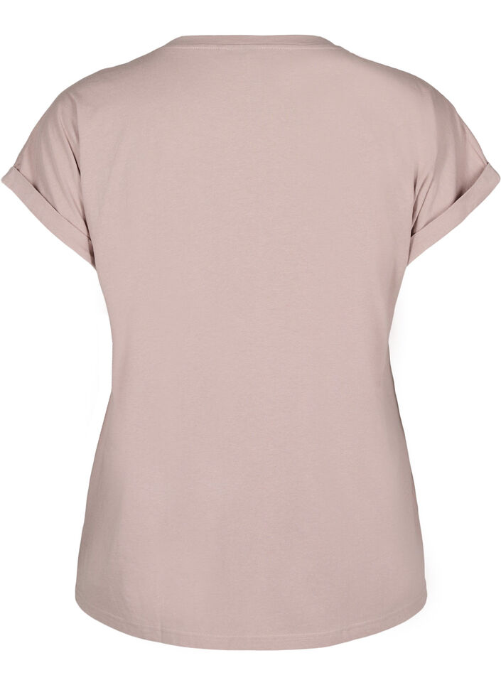 Kort&aelig;rmet t-shirt i bomuldsblanding, Lyser&oslash;d, Packshot image number 1