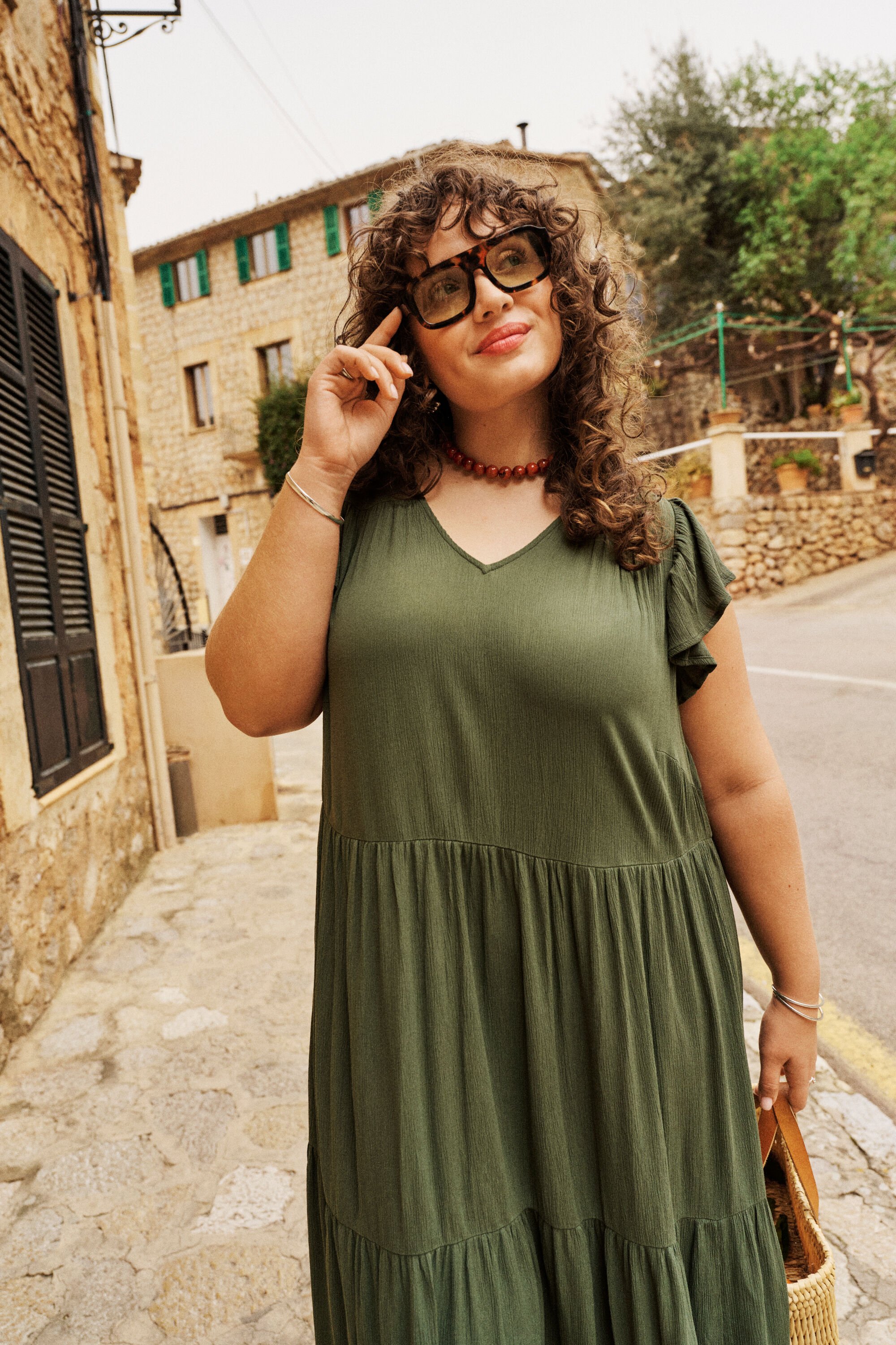 ZizziOlivengr&oslash;n bohemestil med varme, , Model