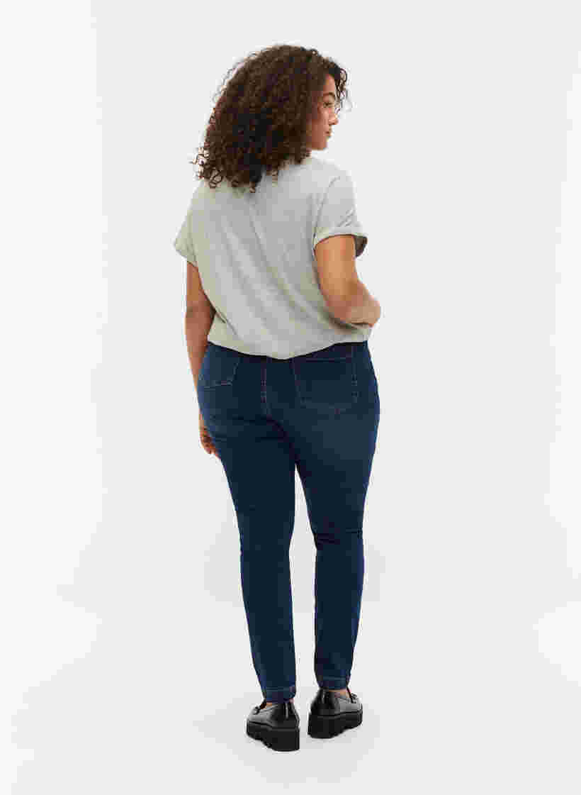 Ekstra højtaljede Bea jeans med super slim fit, Blue denim, Model image number 1