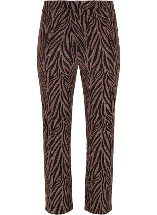 Mønstrede bukser med glitter , Black Lurex AOP, Packshot image number 1
