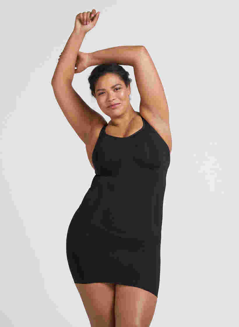 Shapewear kjole med tynde stropper, Black, Model image number 1
