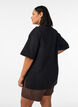Active T-shirt med loose fit og broderet statement, Sort, Model image number 2