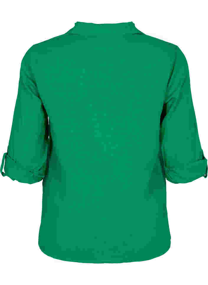 Skjortebluse med knaplukning, Jolly Green, Packshot image number 1
