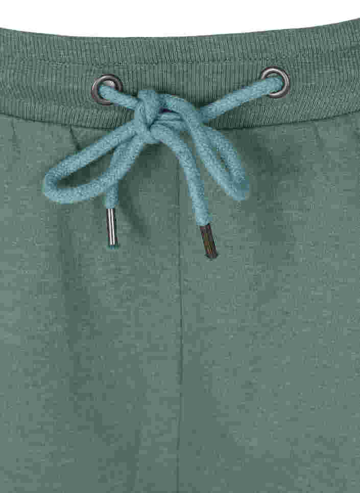Sweatshorts med bindesnøre og lommer , Sea Pine Mel, Packshot image number 2