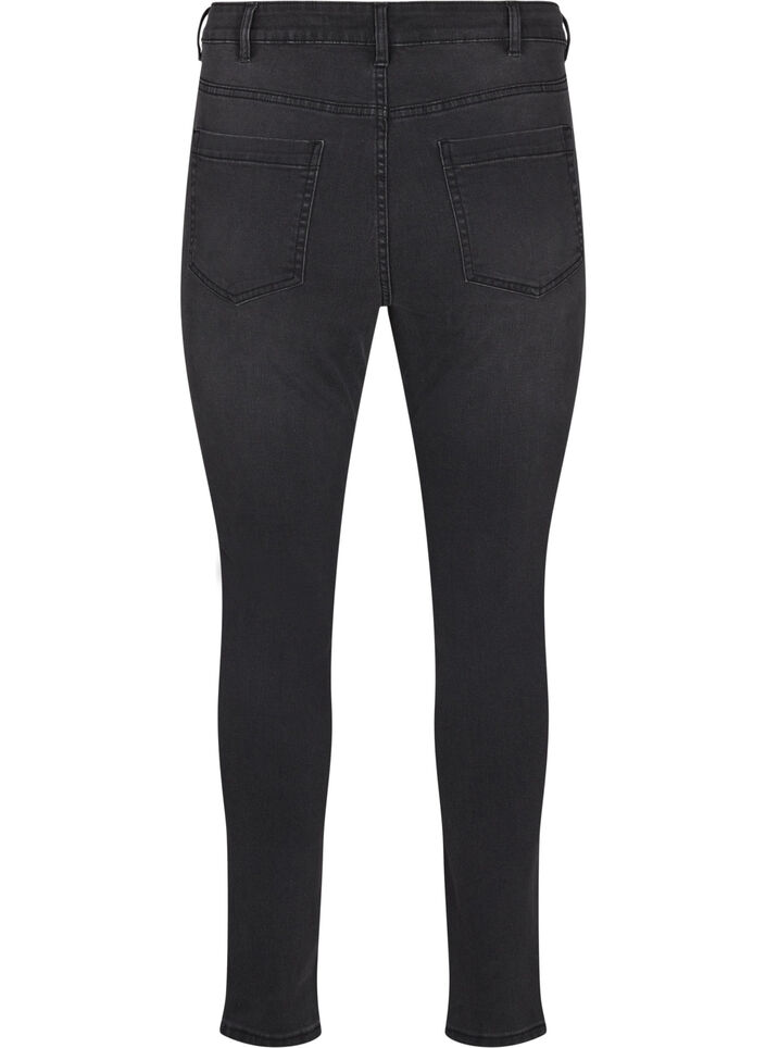 Amy jeans med høj talje og super slim fit, Grå, Packshot image number 1