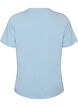 T-shirt i bomuld med print, Bl&aring;, Packshot image number 1