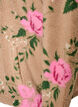 Blomstret fleecejakke med h&oslash;j hals og lynl&aring;s, Beige, Packshot image number 3