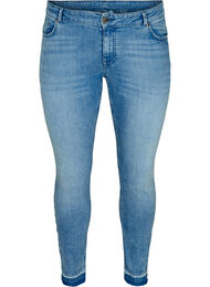 Slim fit Emily jeans med normal taljehøjde, Blue denim