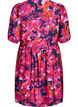Kort kjole med print og V-hals, Lyserød, Packshot image number 1