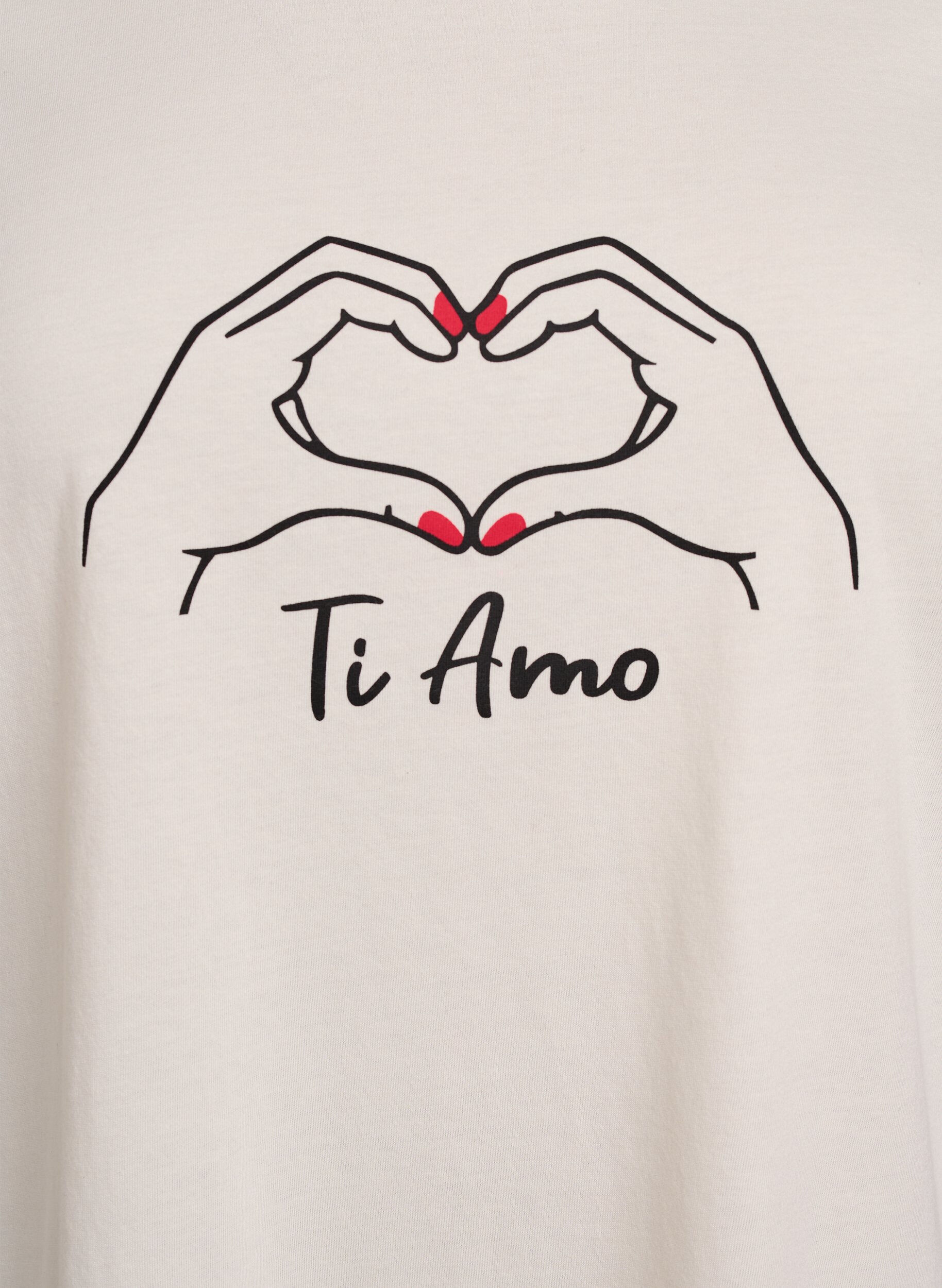 ZizziT-shirt med motiv, Hvid, Packshot image number 2