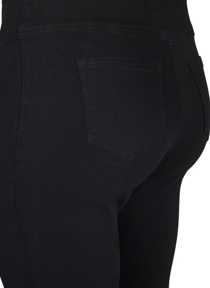 Stretchy jeggings med h&oslash;j talje, Sort, Packshot image number 3