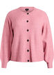 Ribstrikket cardigan med knapper, Lyser&oslash;d, Packshot image number 0
