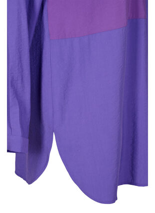 Lang skjorte med color-block , Purple Block, Packshot image number 3