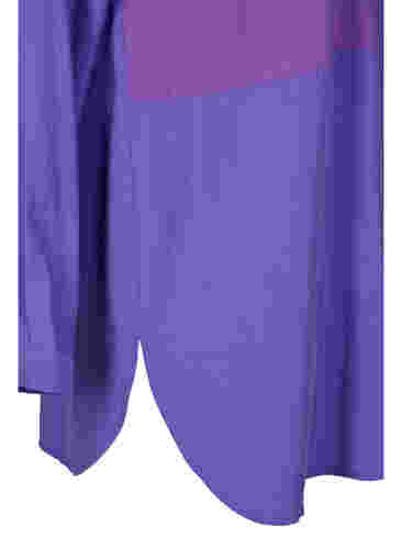 Lang skjorte med color-block , Purple Block, Packshot image number 3
