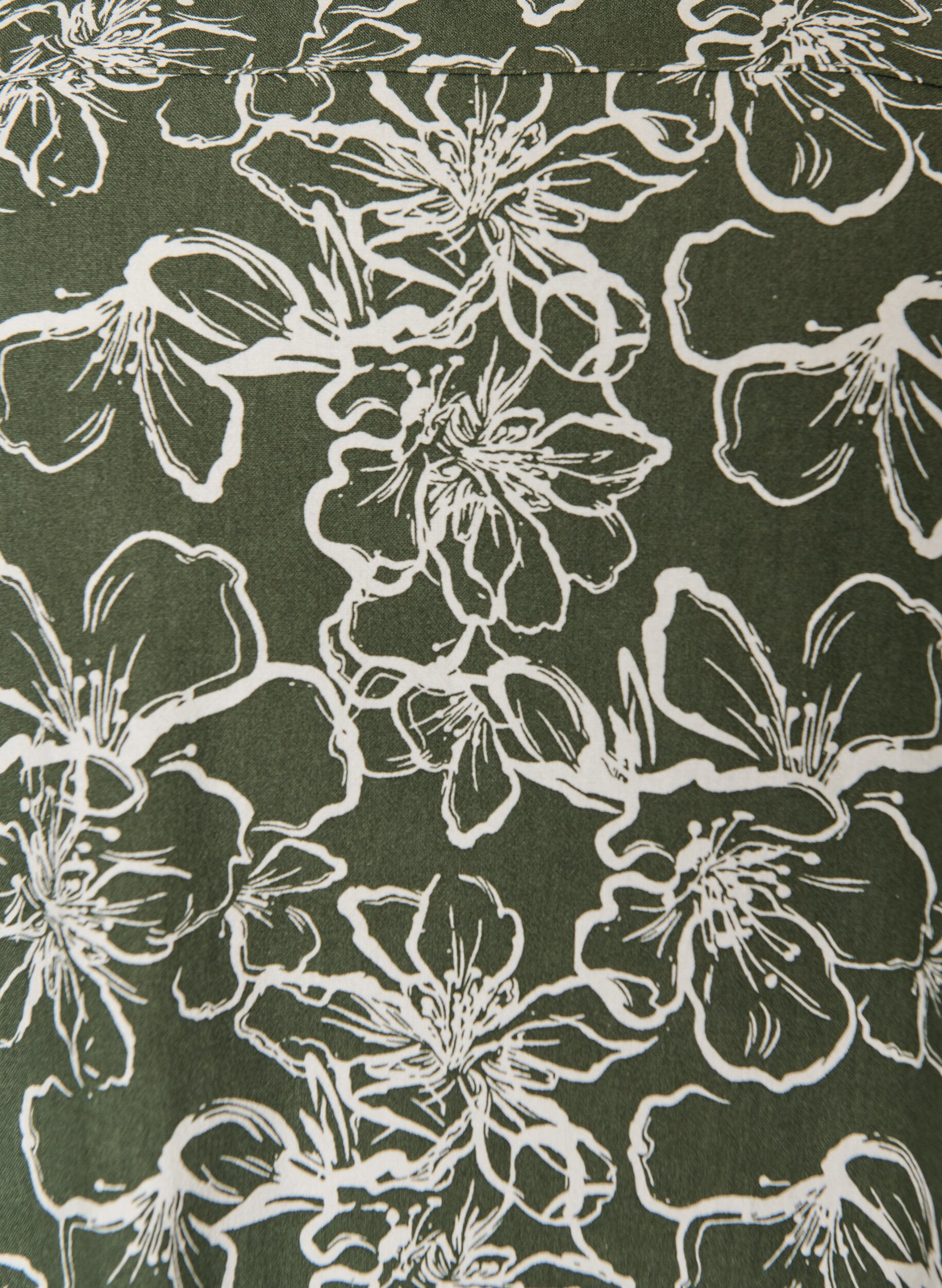 ZizziKort&aelig;rmet bomuldskjole med print, Gr&oslash;n, Packshot image number 2