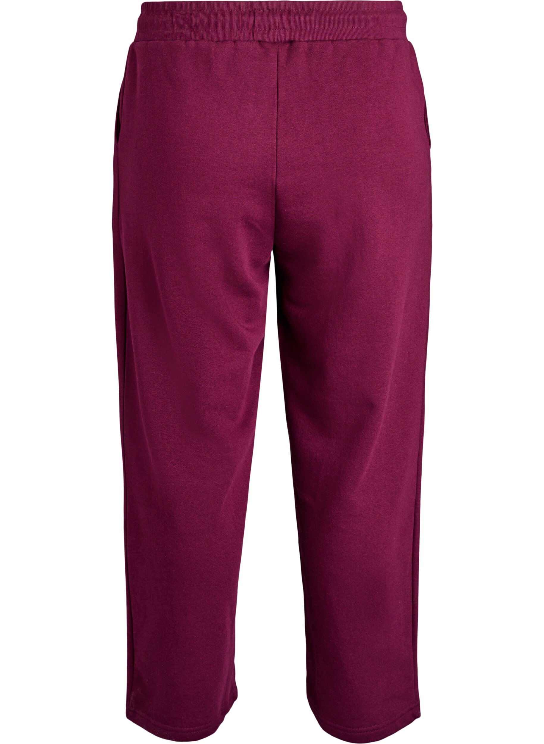 ZizziSweatpants med lommer, M&oslash;rk Bordeaux, Packshot image number 1