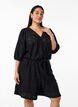 Playsuit med korte ærmer og bindebånd, Black, Model image number 0