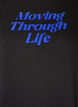 T-shirt i bomuld med tekstprint, Sort, Packshot image number 2