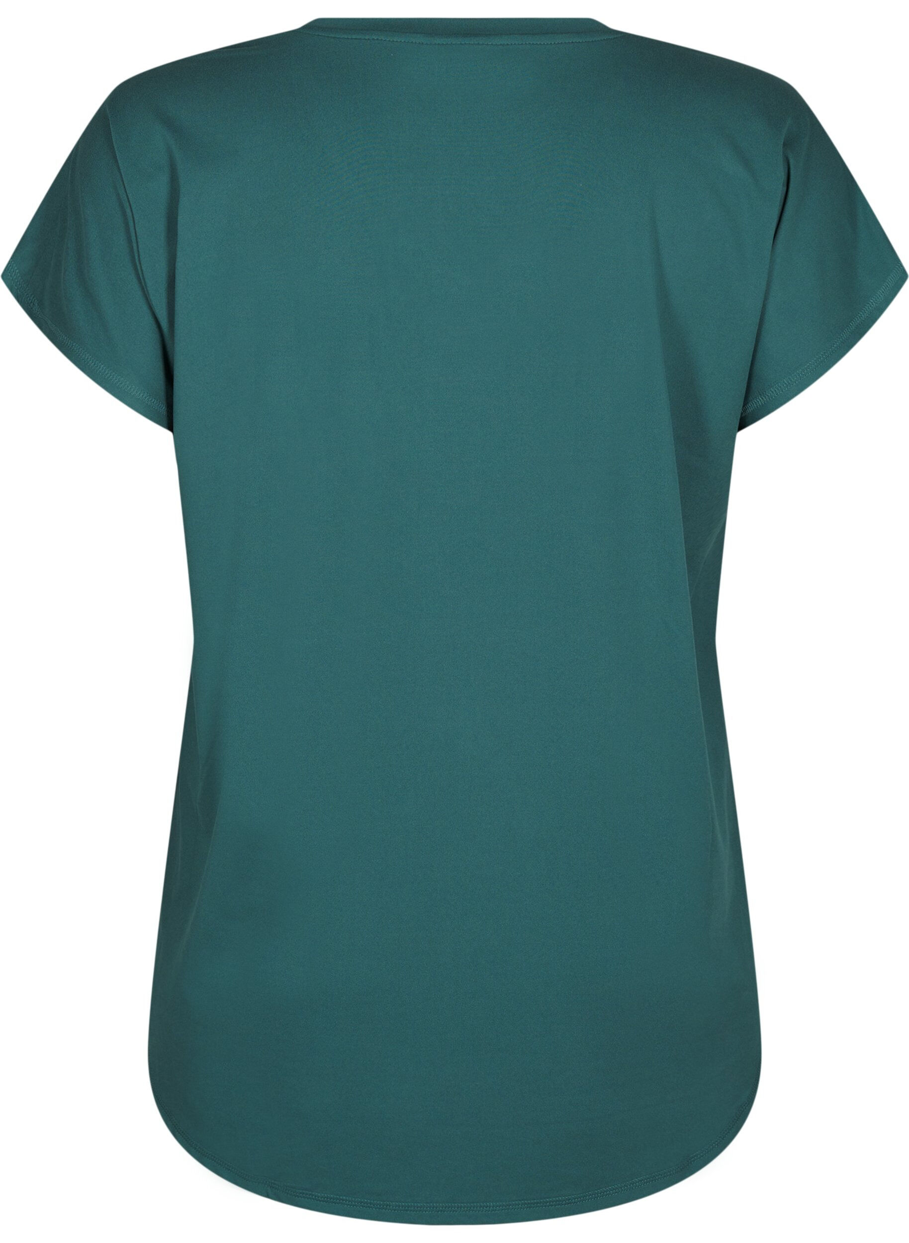 Zizzi Tr&aelig;nings t-shirt med v-hals, Bistro Green, Packshot image number 1