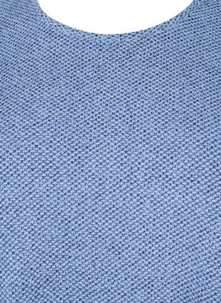 Meleret bluse med rund hals og lange ærmer, Blue Bonnet, Packshot image number 2