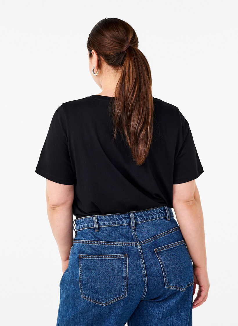 Jule t-shirts i 100% bomuld, Black w. Drinks, Model image number 1