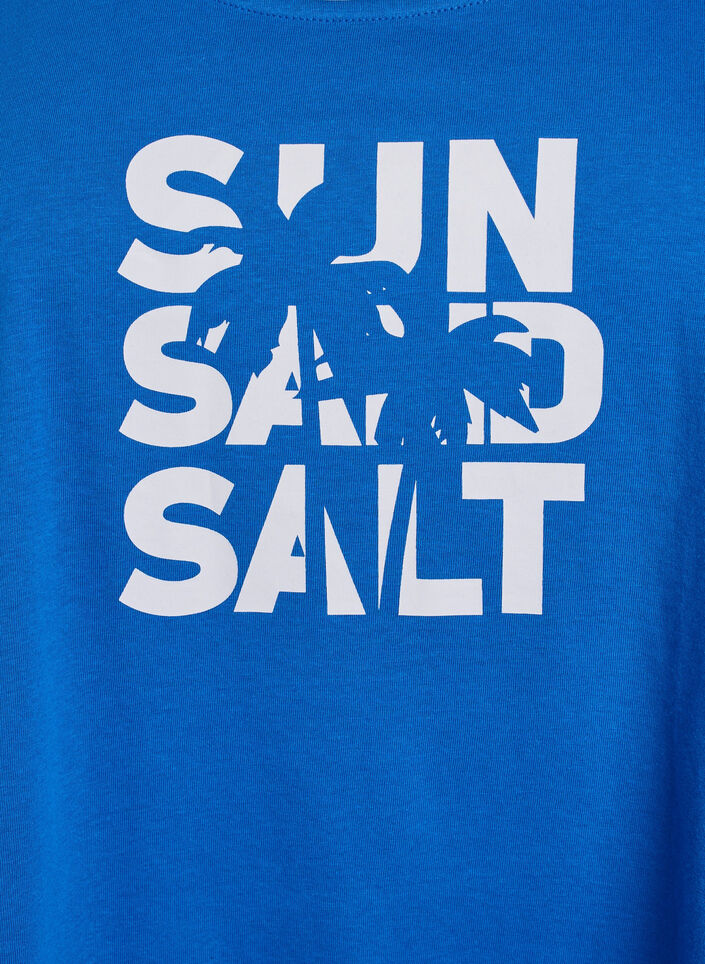 Bomuldstop med a-form, Bl&aring;, Packshot image number 2